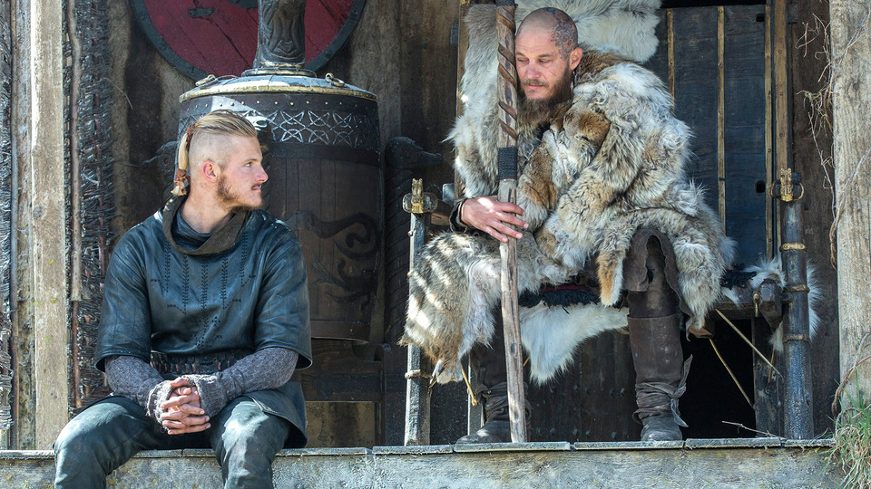 Viking King Ragnar Lothbrok and son Bjorn